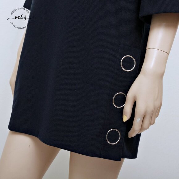 NWT Club Monaco Mock Neck 3/4 Sleeve Knit Mini Dress - Picture 11 of 15